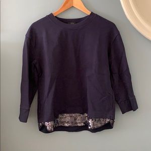 J.crew sequin sweatshirt top